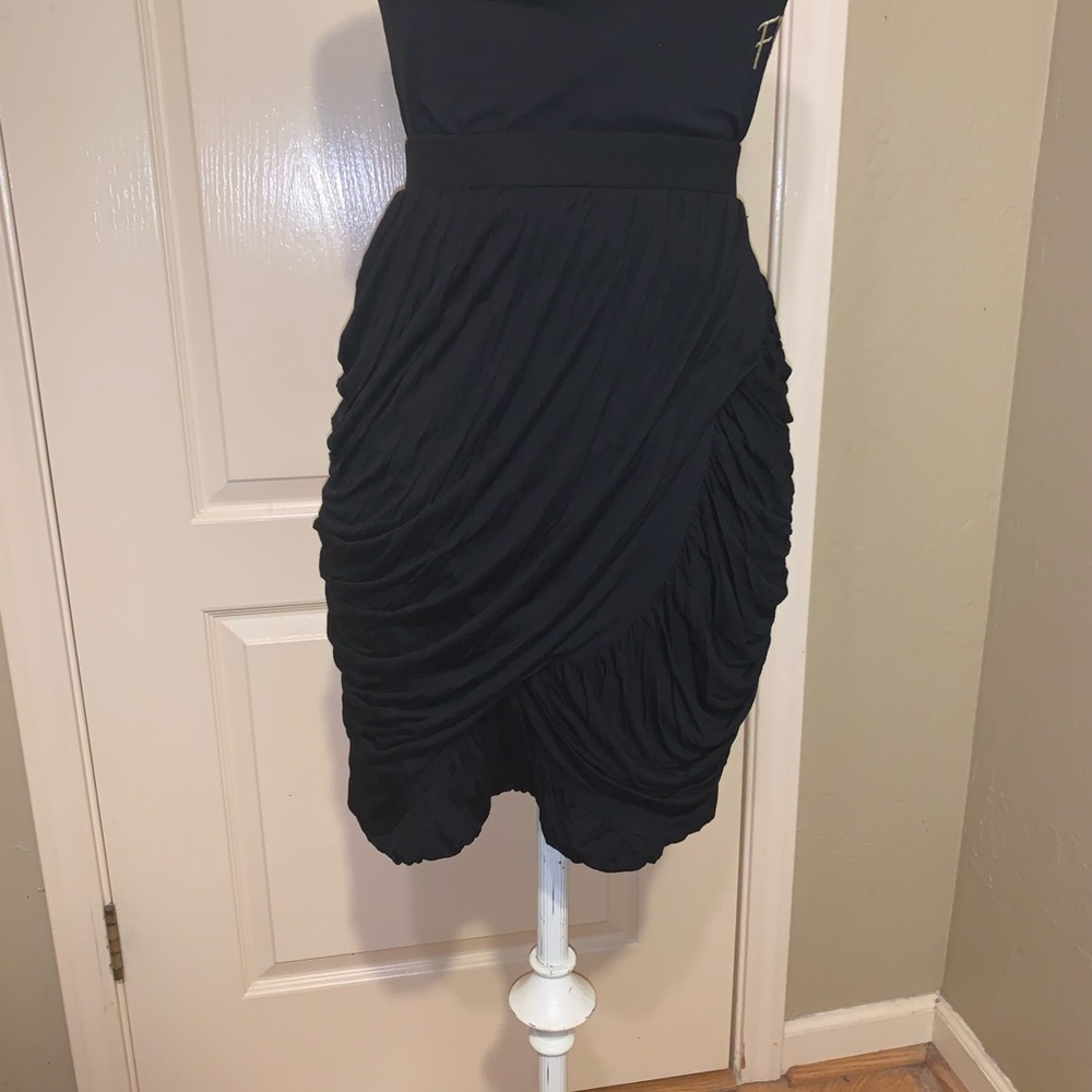 Black drape skirt